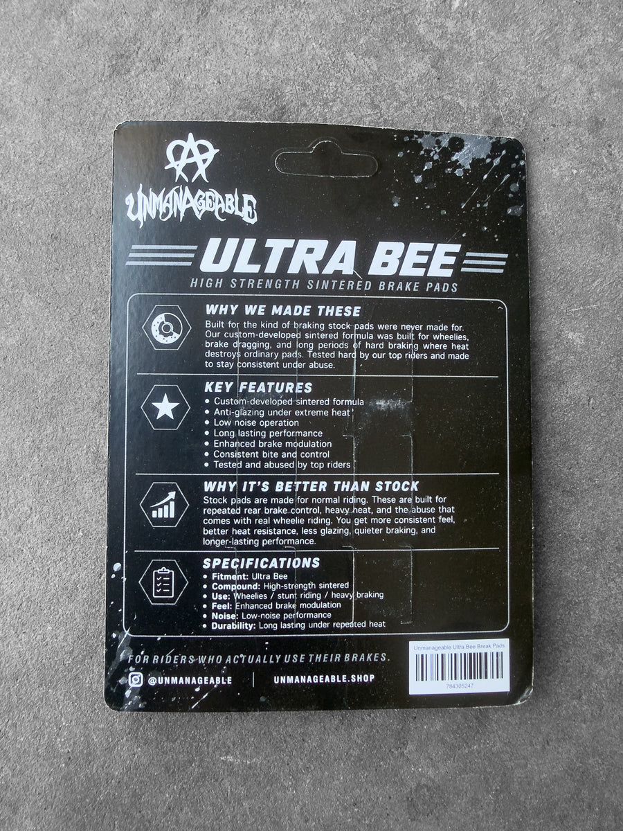 Unmanageable Ultra Bee Break Pads