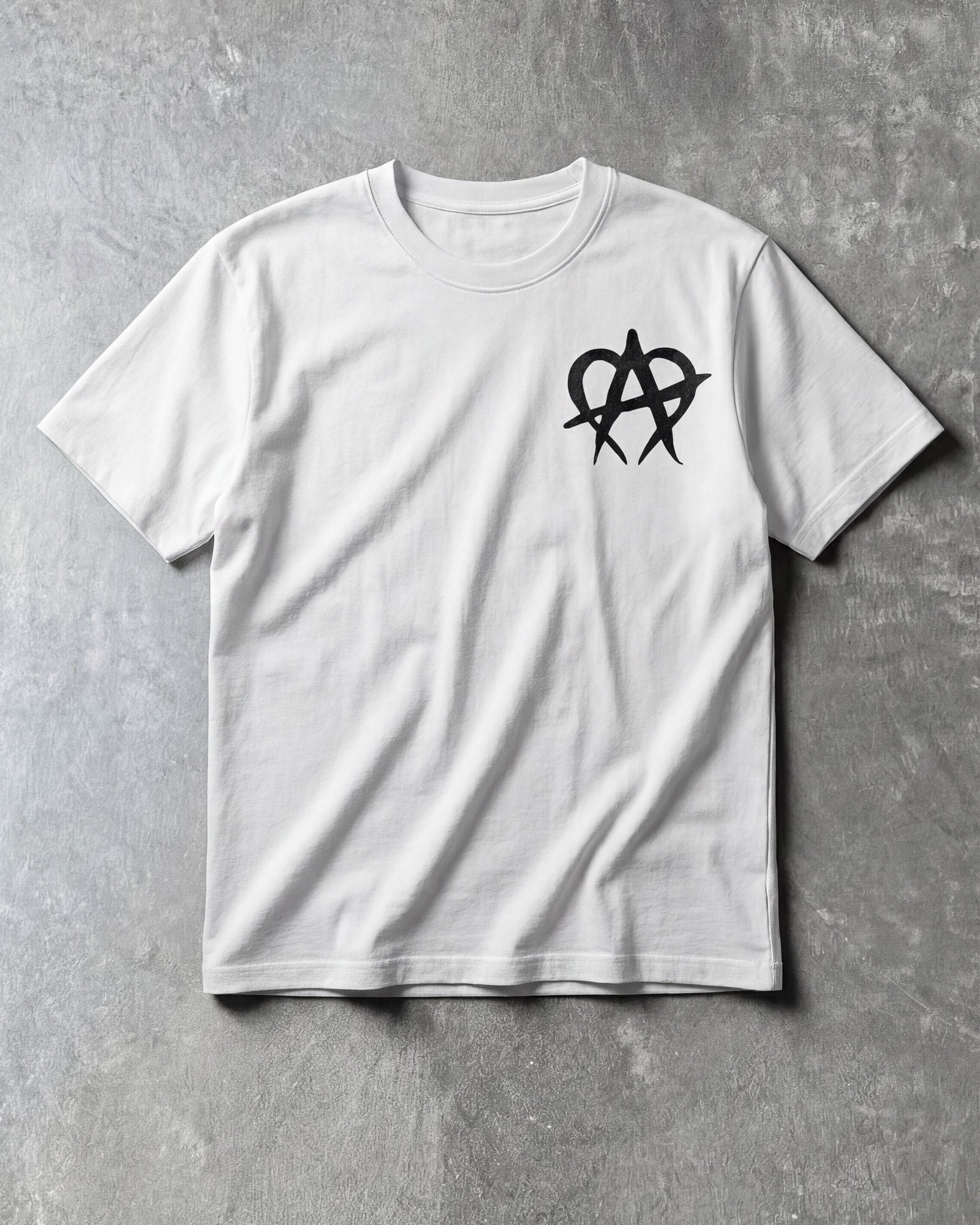 Anarchy T Shirt - White/Black – Unmanageable