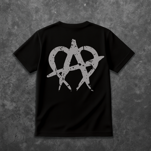 Cracked Anarchy T Shirt - Black/3M