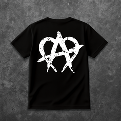 Cracked Anarchy T Shirt - Black/White