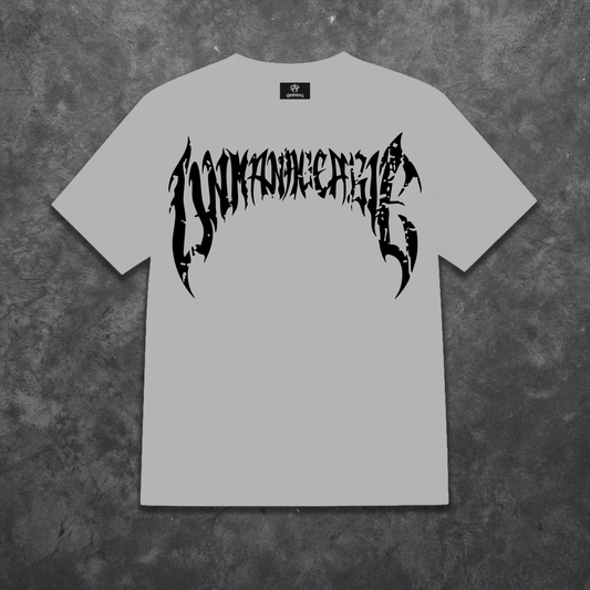 Cracked Anarchy T Shirt - White/Black