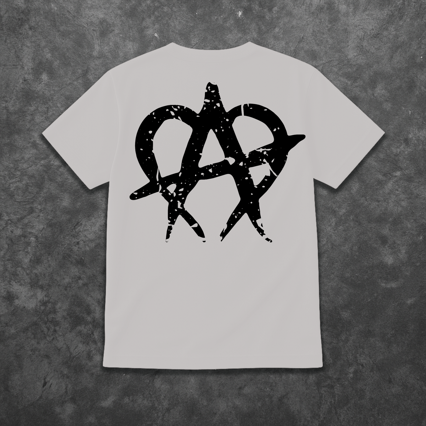 Cracked Anarchy T Shirt - White/Black