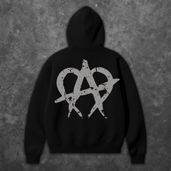 Cracked Anarchy Hoodie - Black/3M