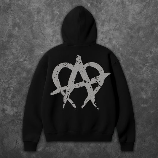 Cracked Anarchy Hoodie - Black/3M