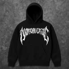 Cracked Anarchy Hoodie - Black/White