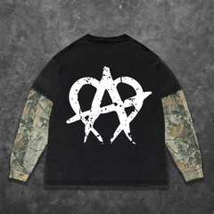 Cracked Anarchy Long sleeve - Black/Camo