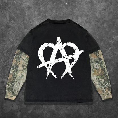 Cracked Anarchy Long sleeve - Camo/White
