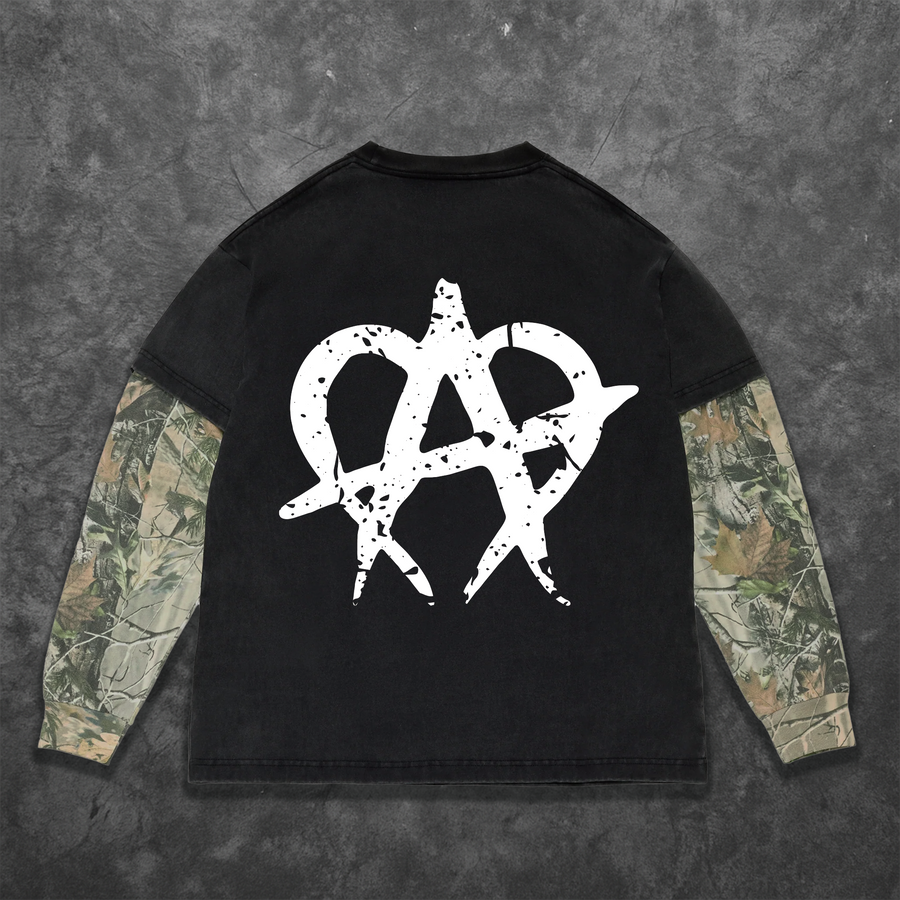 Cracked Anarchy Long sleeve - Black/Camo