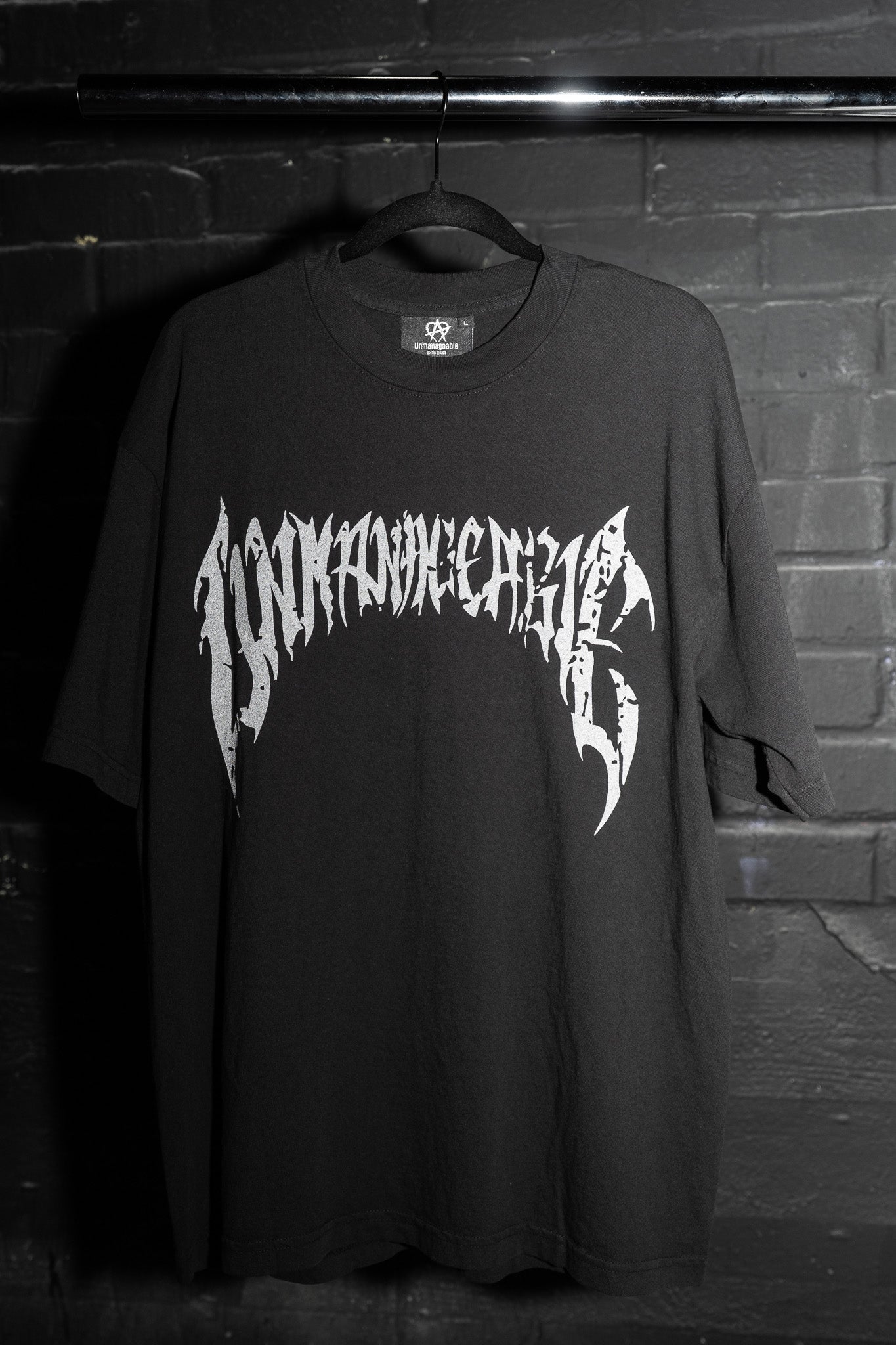 Cracked Anarchy T Shirt - Black/3M