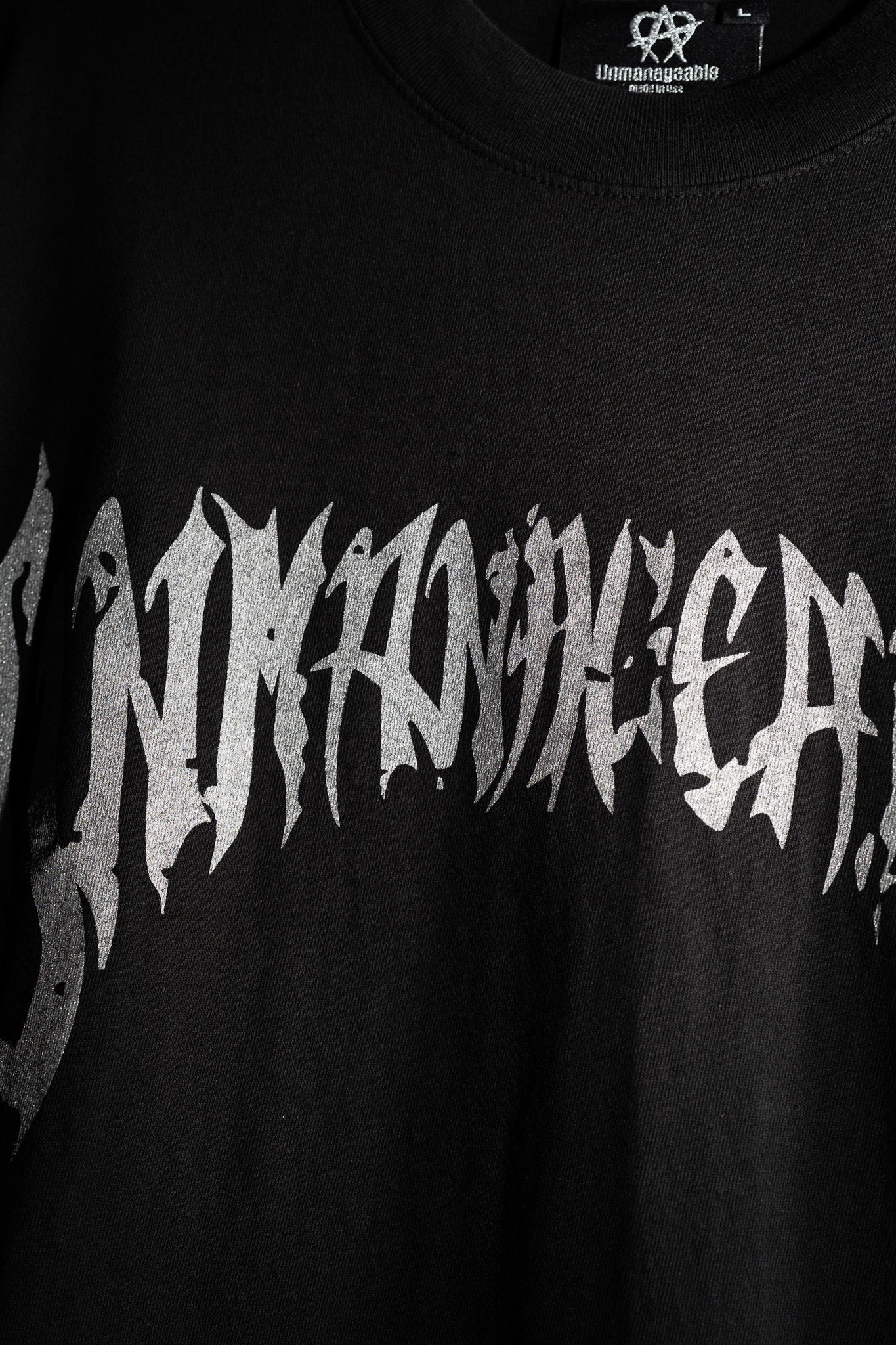 Cracked Anarchy T Shirt - Black/3M