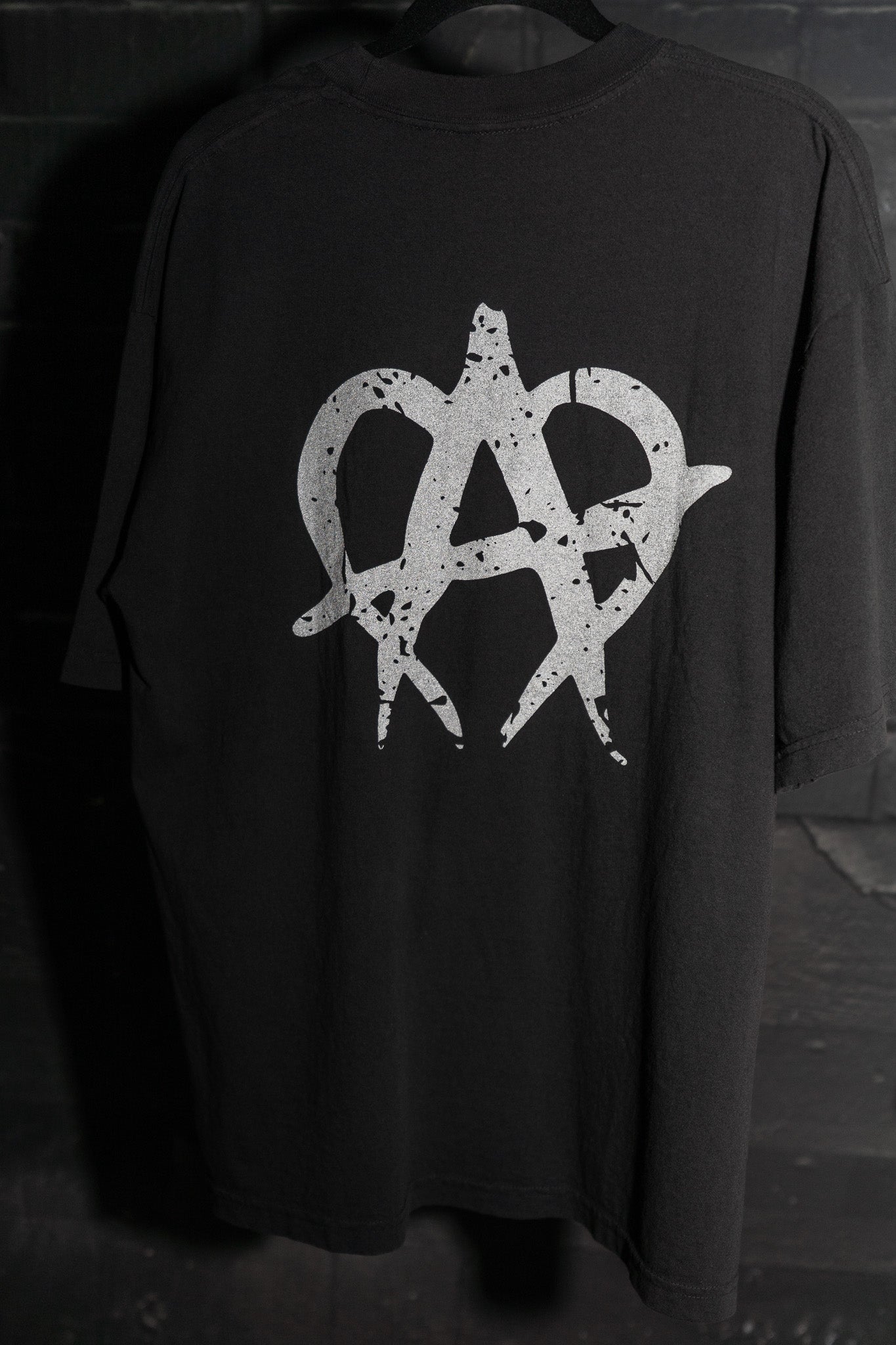 Cracked Anarchy T Shirt - Black/3M