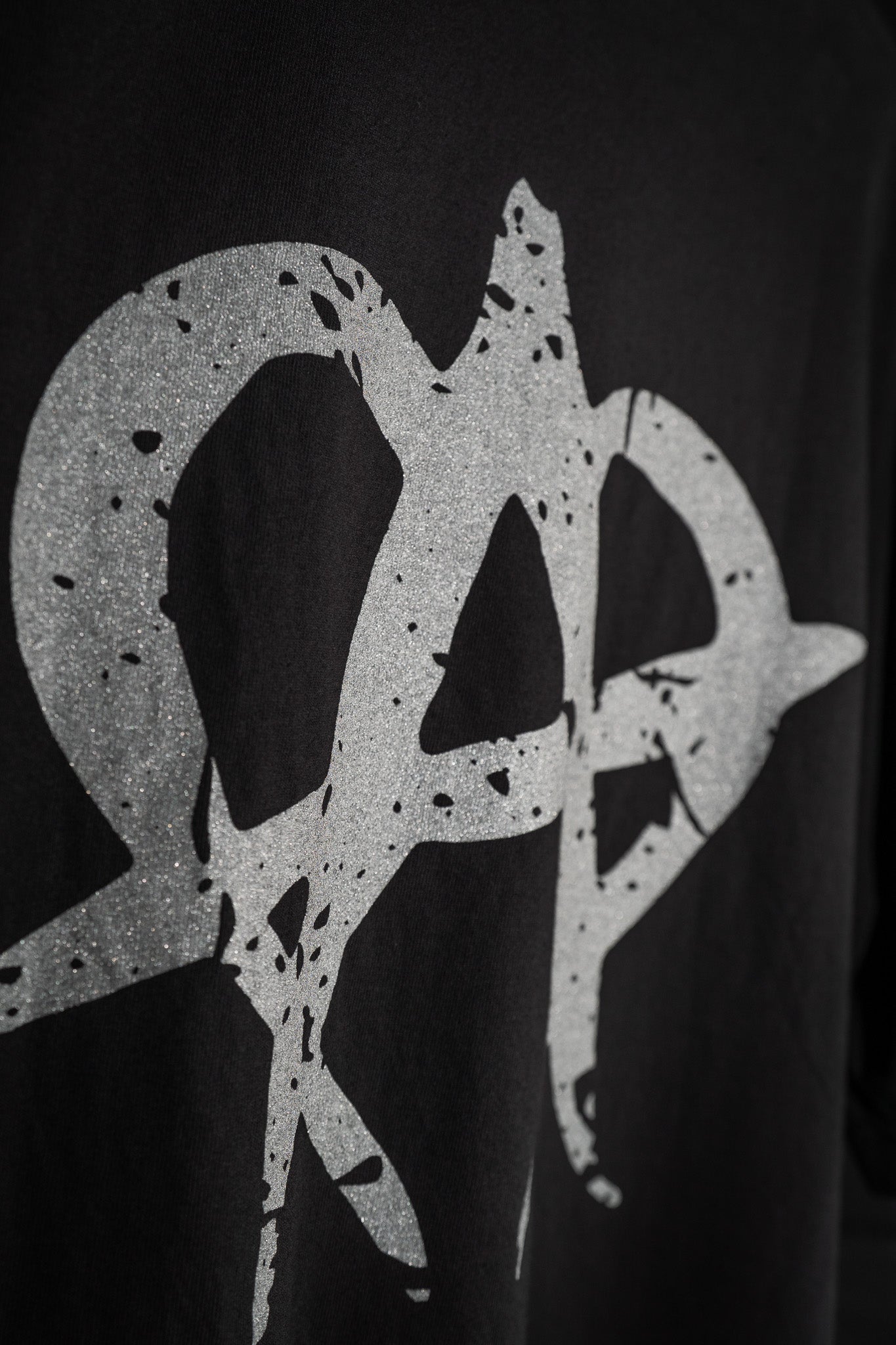 Cracked Anarchy T Shirt - Black/3M