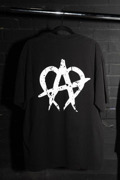Cracked Anarchy T Shirt - Black/White