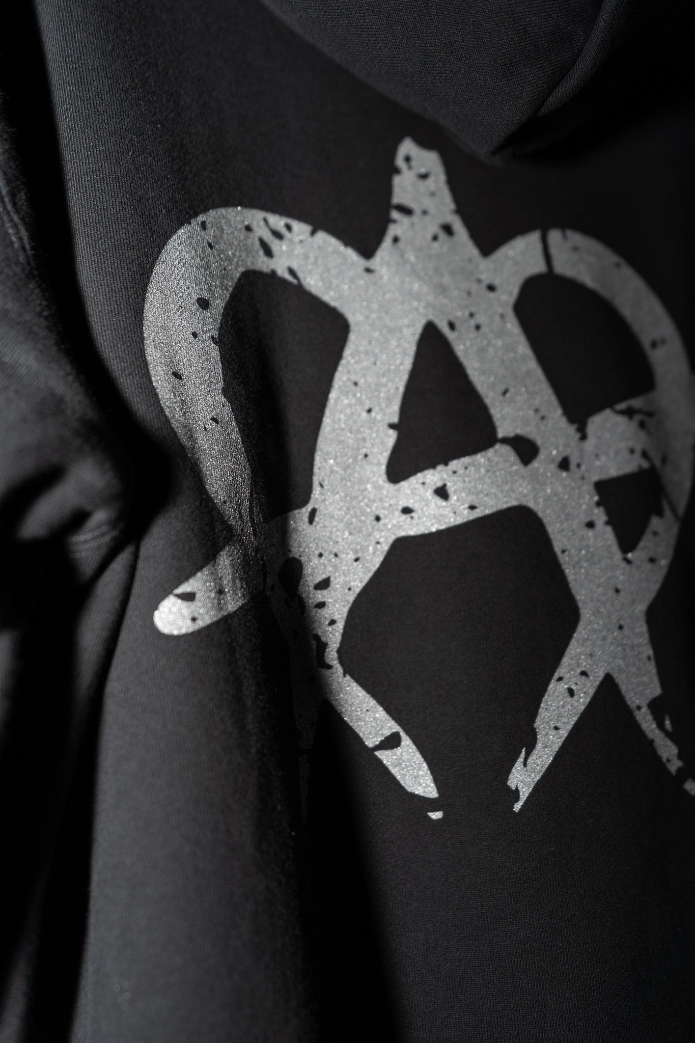 Cracked Anarchy Hoodie - Black/3M