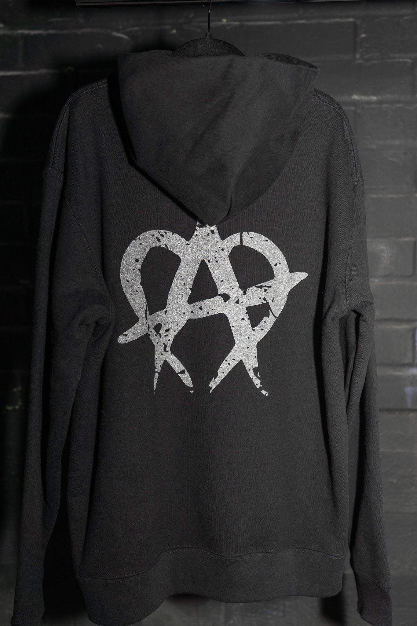 Cracked Anarchy Hoodie - Black/3M