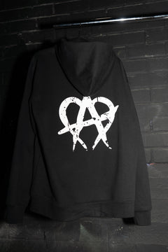 Cracked Anarchy Hoodie - Black/White