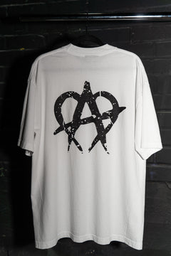 Cracked Anarchy T Shirt - White/Black