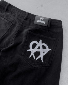 Anarchy Double Knee Jeans - Black