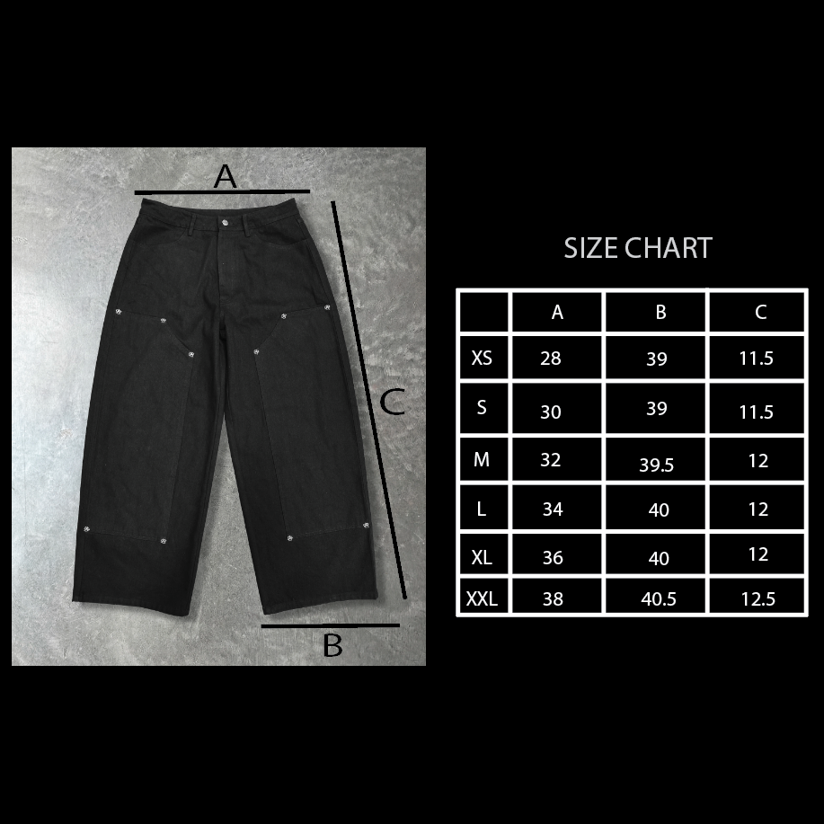 Anarchy Double Knee Jeans - Black