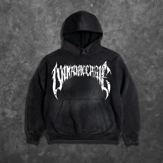 Cracked Anarchy Hoodie - Smoked/White
