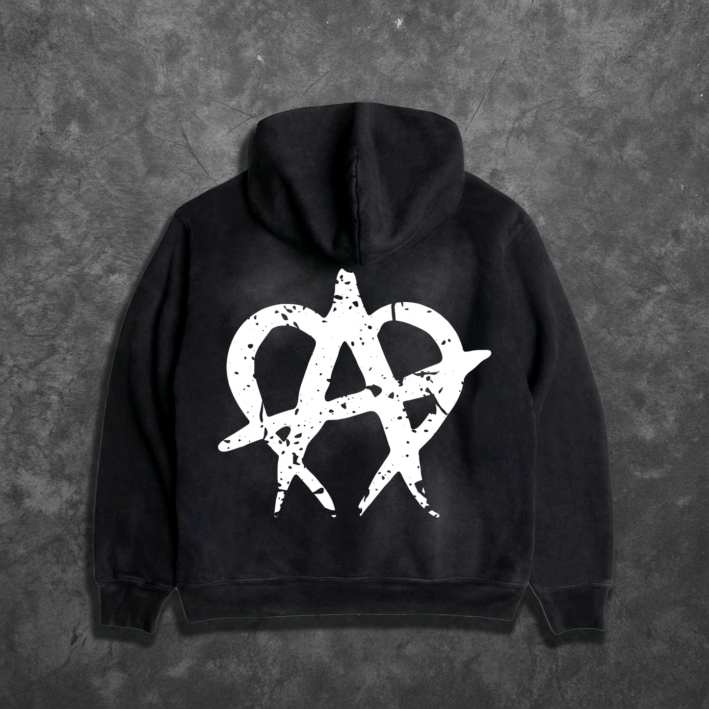 Cracked Anarchy Hoodie - Smoked/White
