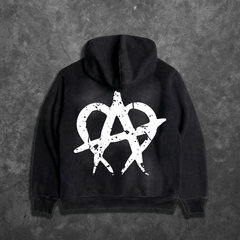 Cracked Anarchy Hoodie - Smoked/White