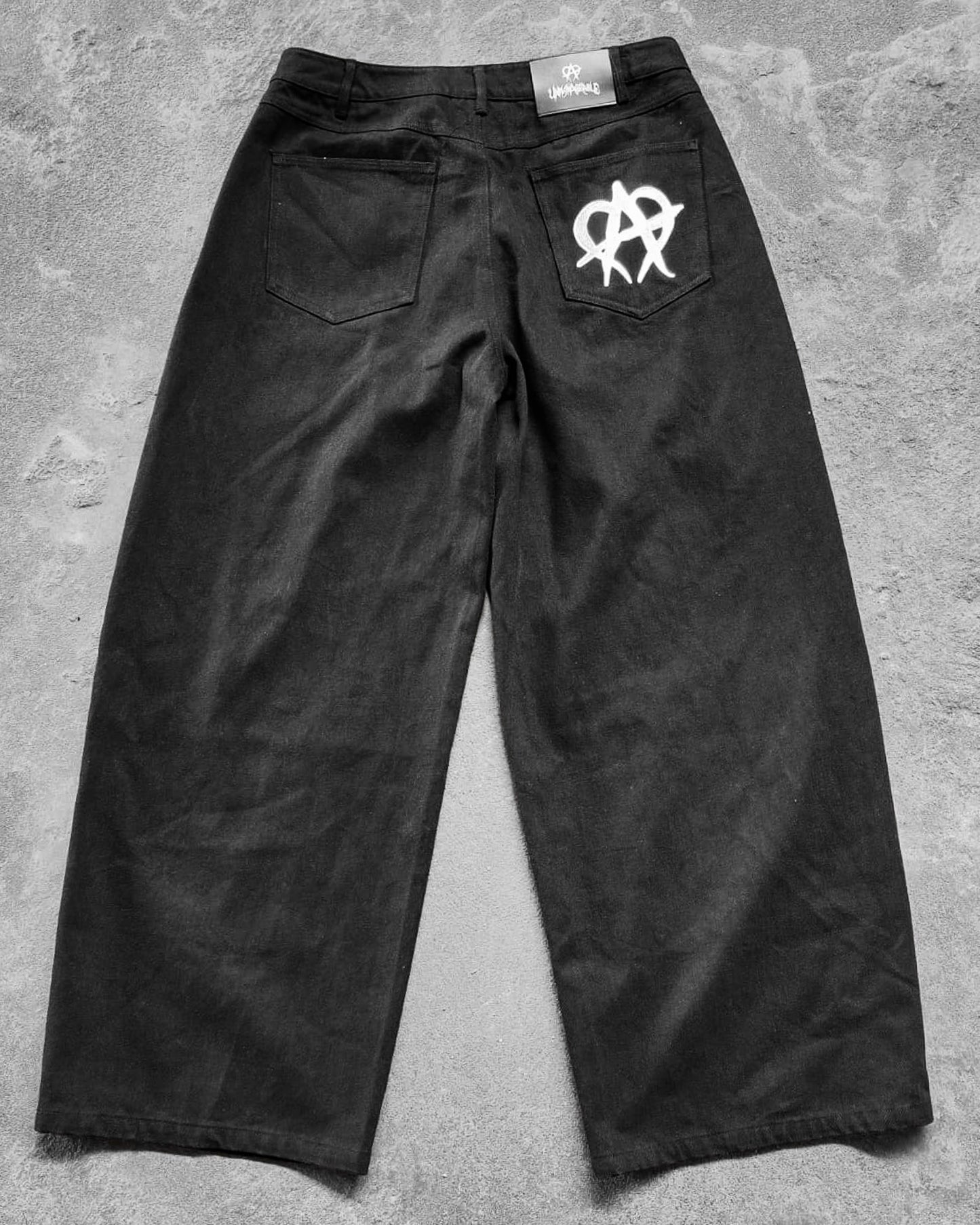 Anarchy Double Knee Jeans - Black