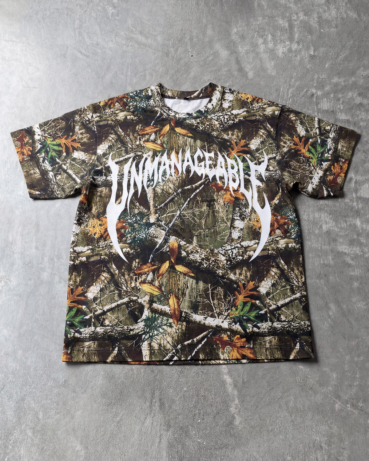 Unmanageable T Shirt - Camo/White