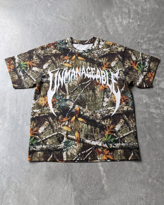 Unmanageable T Shirt - Camo/White