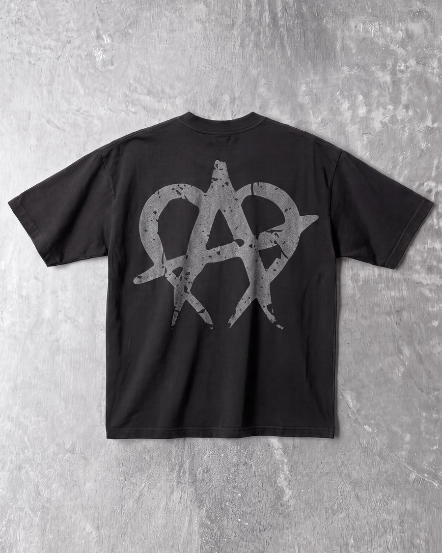 Cracked Anarchy T Shirt - Black/3M
