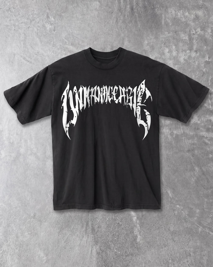 Cracked Anarchy T Shirt - Black/White
